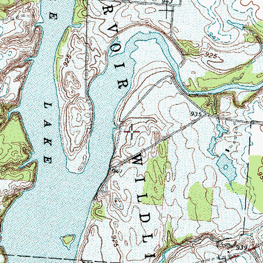 Topographic Map of Delaware Reservoir Wildlife Area, OH