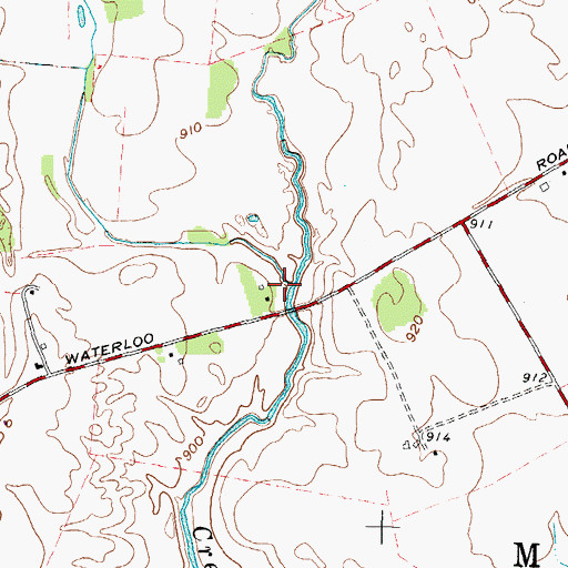 Topographic Map of Dews Run, OH