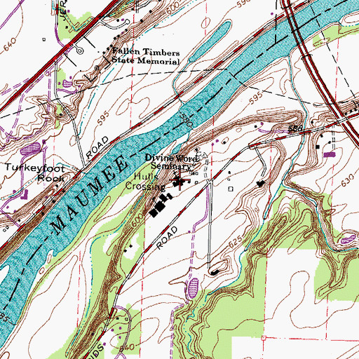 Topographic Map of Divine Word Seminary, OH