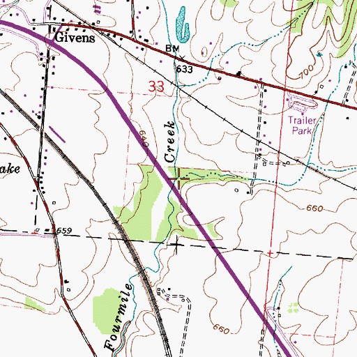 Topographic Map of Dog Hollow, OH