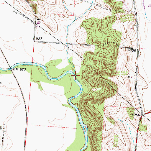 Topographic Map of Dog Hollow Run, OH