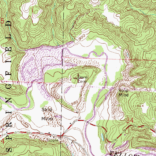 Topographic Map of Dorn Cemetery, OH
