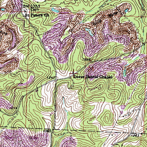 Topographic Map of Dover Bethel Chapel, OH