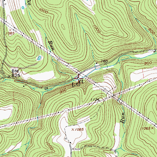 Topographic Map of Drake Run, OH