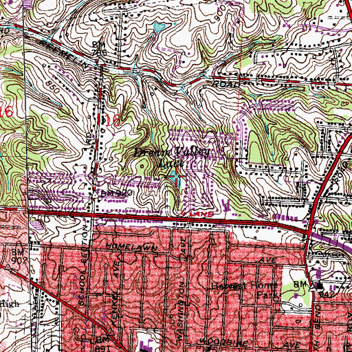 Topographic Map of Dream Valley Lake, OH