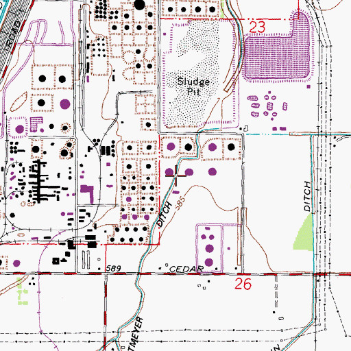 Topographic Map of Driftmeyer Ditch, OH
