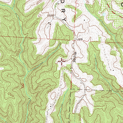 Topographic Map of Dry Ridge, OH