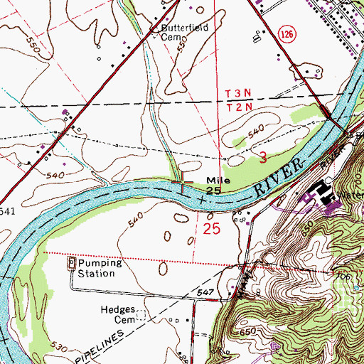 Topographic Map of Dry Run, OH
