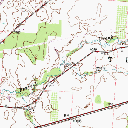 Topographic Map of Dry Run, OH