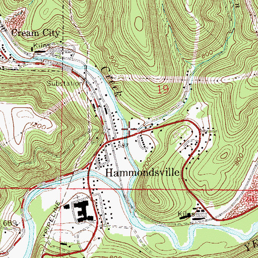 Topographic Map of Dry Run, OH