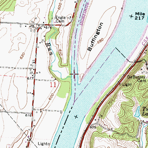 Topographic Map of Dry Run, OH