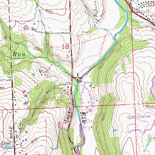 Topographic Map of Dry Run, OH
