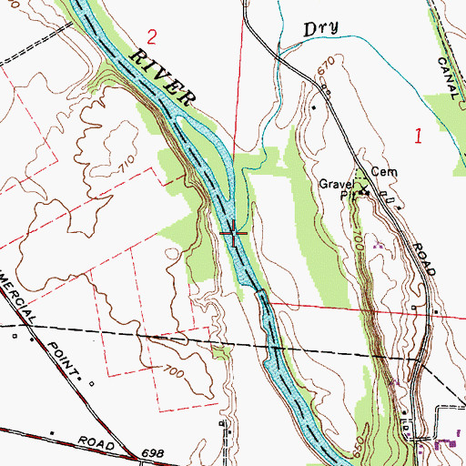 Topographic Map of Dry Run, OH