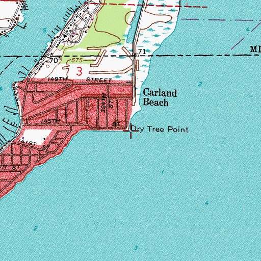 Topographic Map of Dry Tree Point, OH