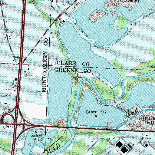 Topographic Map of Drylick Run, OH