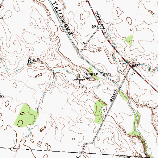 Topographic Map of Dungan Farm Cemetery, OH