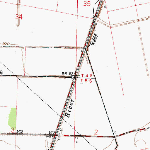 Topographic Map of Dunlap Creek, OH