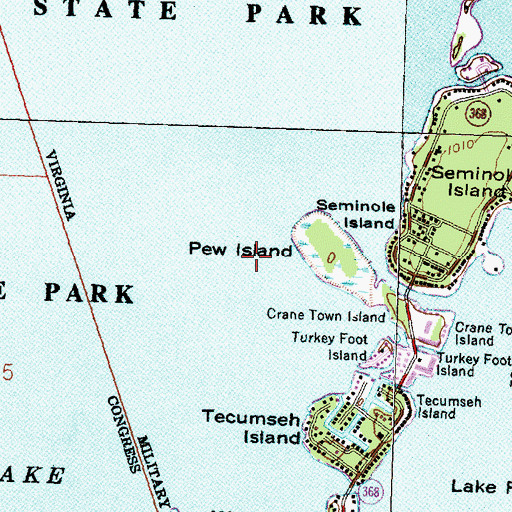 Topographic Map of Dunns Pond, OH