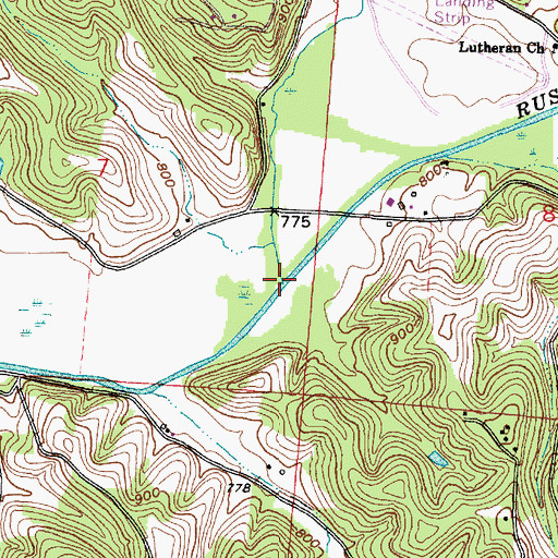 Topographic Map of Durbin Run, OH