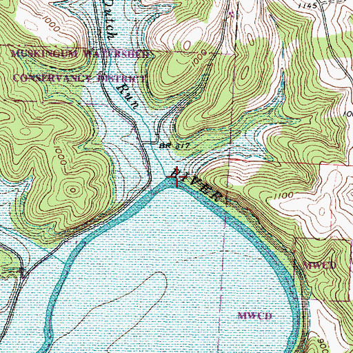 Topographic Map of Dutch Run, OH