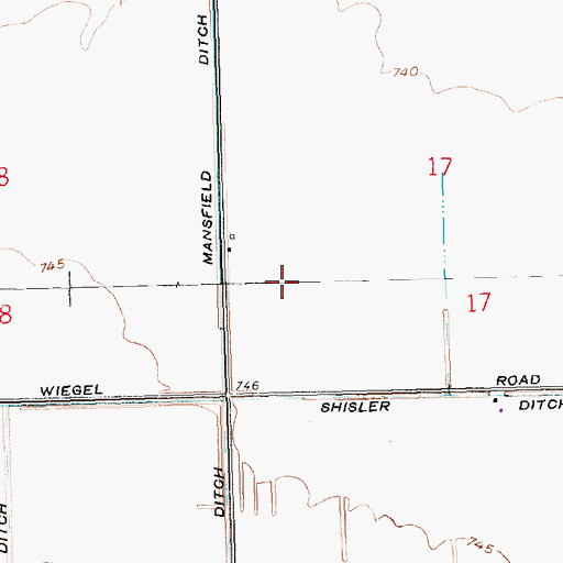 Topographic Map of Enz Ditch, OH