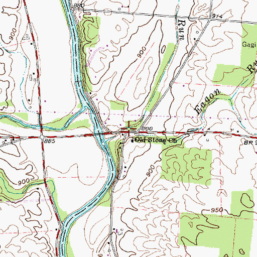Topographic Map of Eagon Run, OH