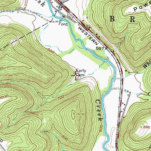 Topographic Map of Early Cemetery, OH