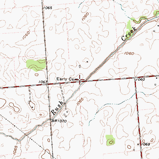 Topographic Map of Early Cemetery, OH