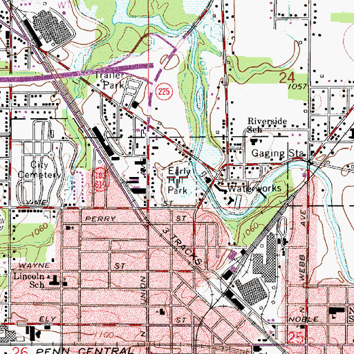 Topographic Map of Early Hill Park, OH