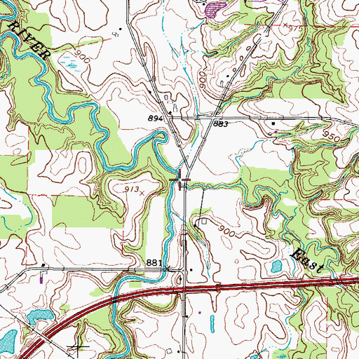 Topographic Map of East Fork Black River, OH
