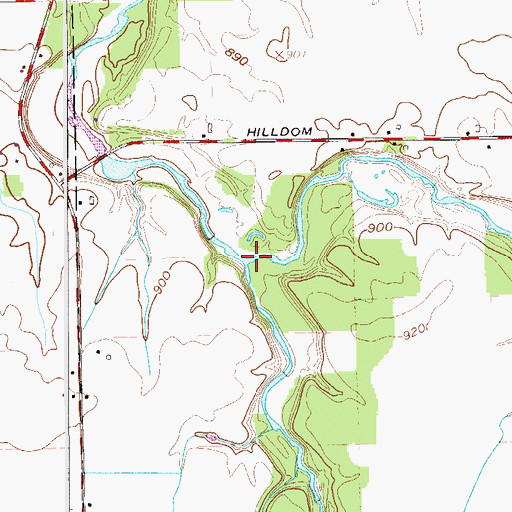 Topographic Map of East Branch Ashtabula River, OH
