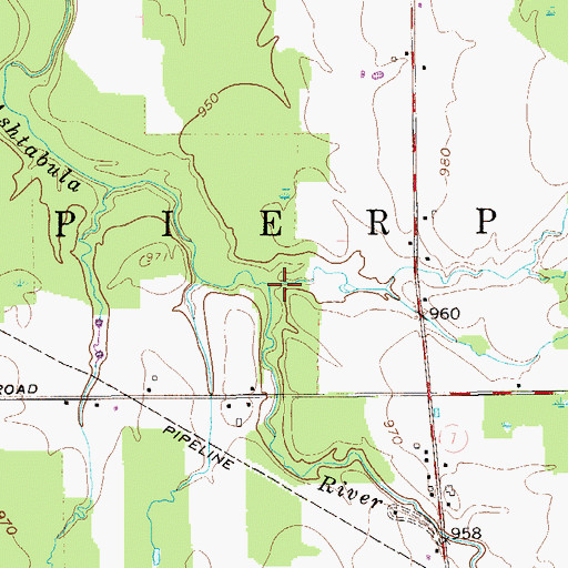 Topographic Map of East Branch, OH