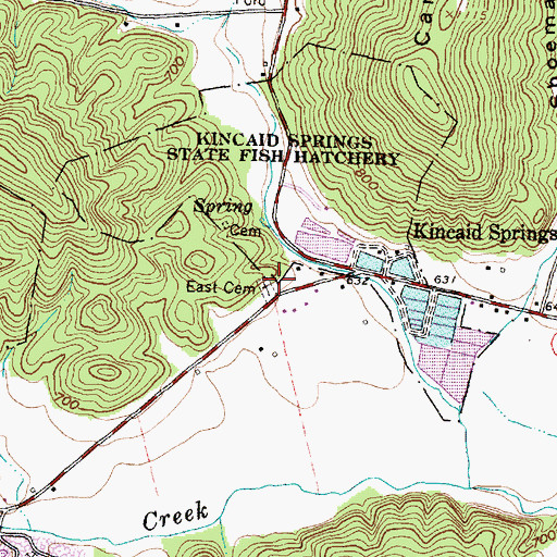 Topographic Map of East Cemetery, OH