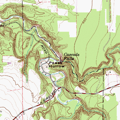 Topographic Map of East Creek, OH