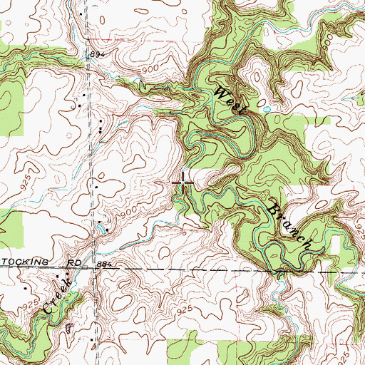 Topographic Map of East Creek, OH