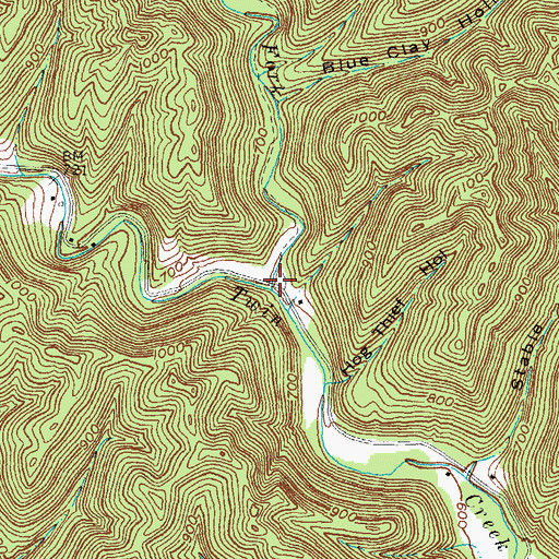 Topographic Map of East Fork Upper Twin Creek, OH