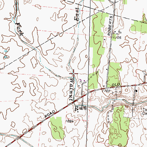 Topographic Map of East Fork Walnut Run, OH