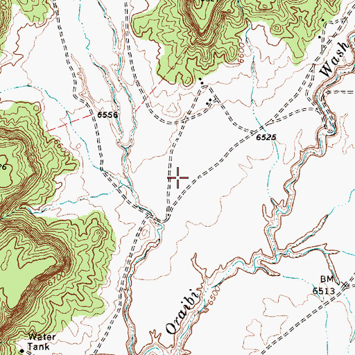 Topographic Map of Rock Gap Valley, AZ