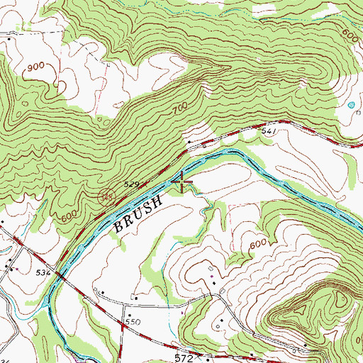 Topographic Map of Easter Run, OH