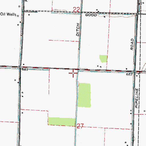 Topographic Map of Eckert Ditch, OH