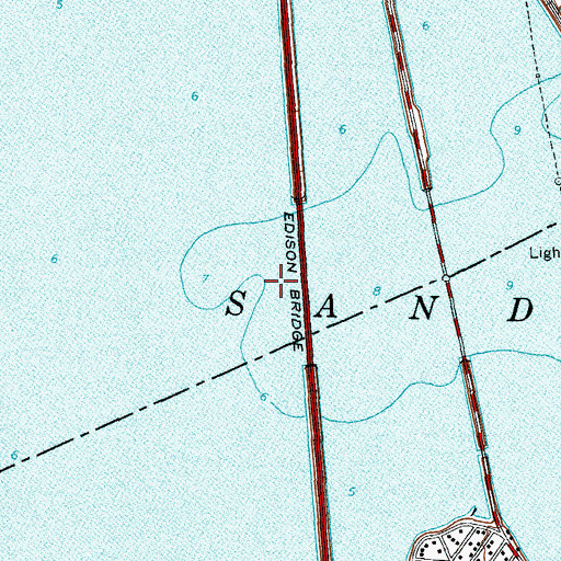 Topographic Map of Edison Bridge, OH