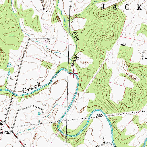 Topographic Map of Elk Run, OH