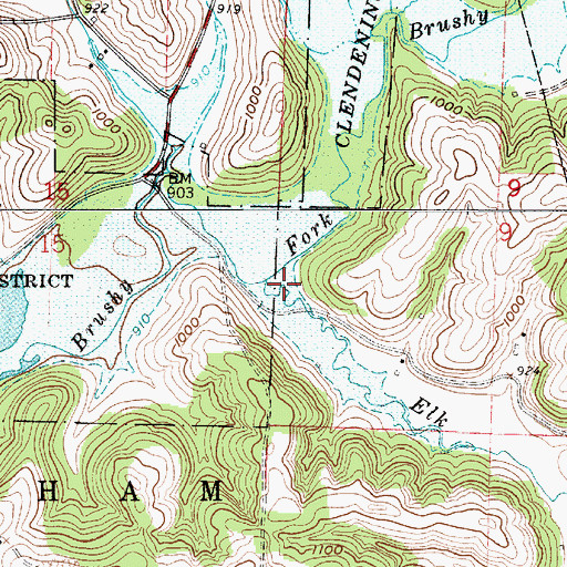 Topographic Map of Elk Run, OH