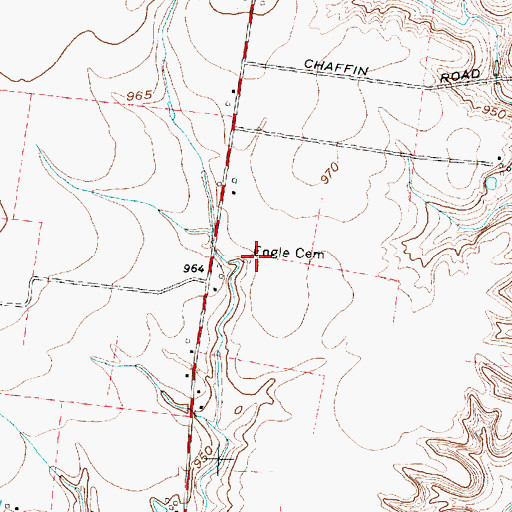 Topographic Map of Engle Cemetery, OH