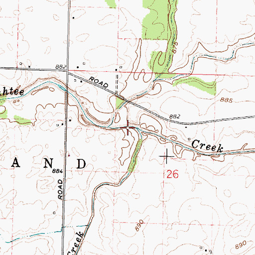 Topographic Map of Enoch Creek, OH