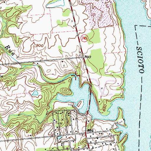 Topographic Map of Eversole Run, OH