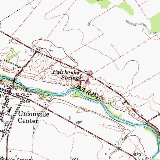 Topographic Map of Fairbanks Spring, OH