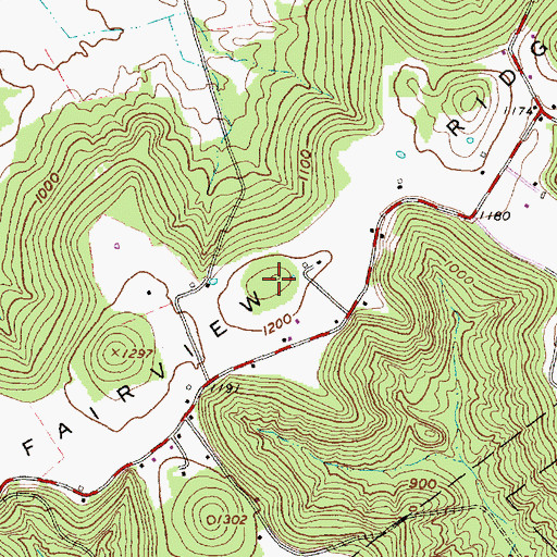 Topographic Map of Fairview Ridge, OH
