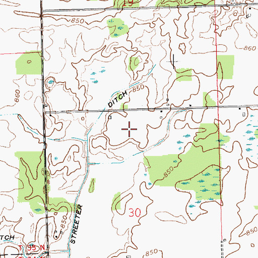 Topographic Map of Farnham Cemetery, OH
