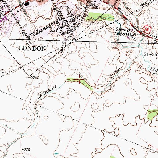 Topographic Map of Filmore Jackson Ditch, OH
